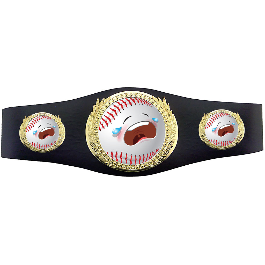 Baseball 40 inch Youth Triple Art Champion Award Belt - Cryin' Losers [C3SAB3-BS-CRY]