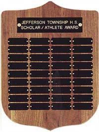 12"x16" Genuine Walnut 36 Plate Perpetual Shield Plaque [TDP41]