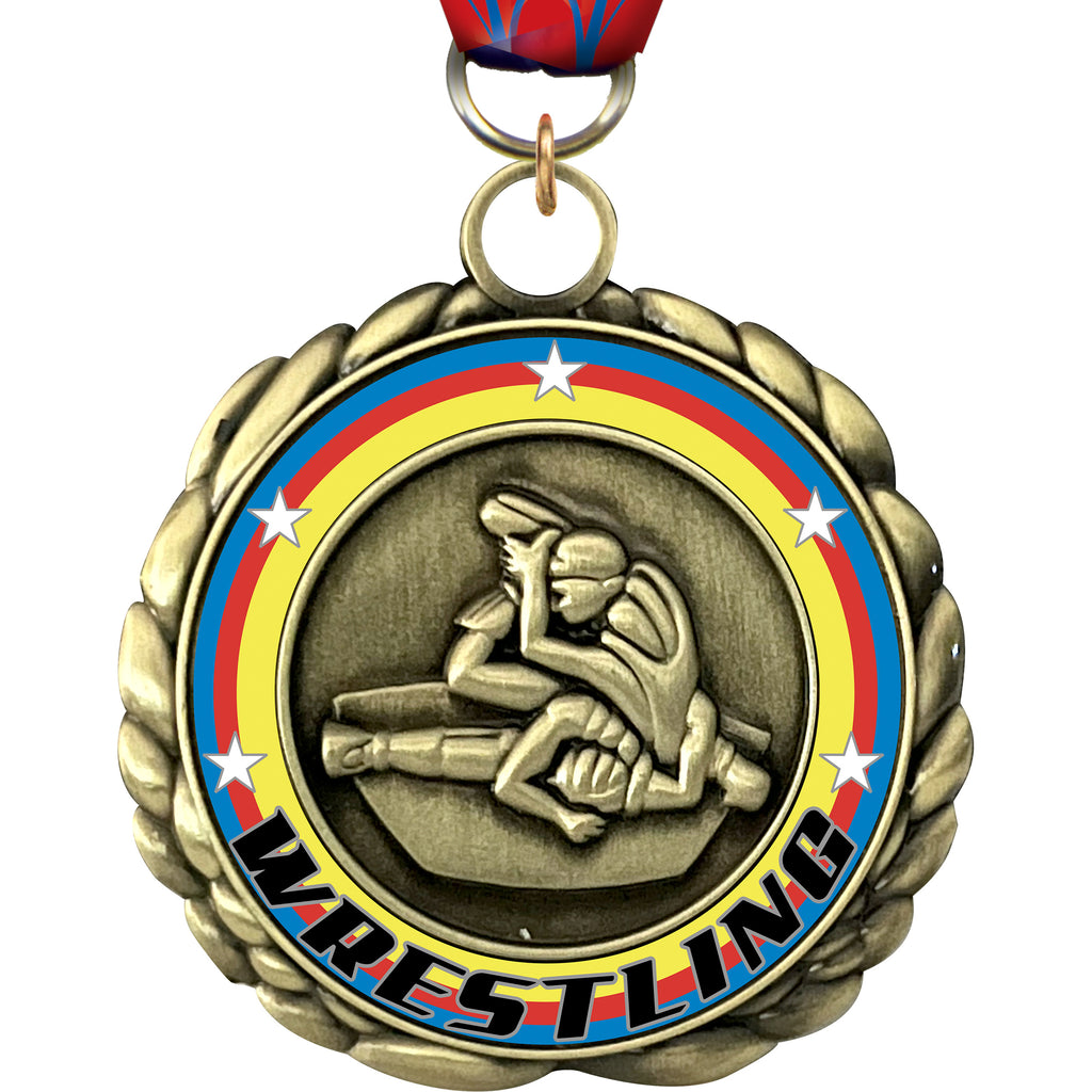 2.5" Wrestling Wraparoundz Insert Medal [MWZ2-WS]