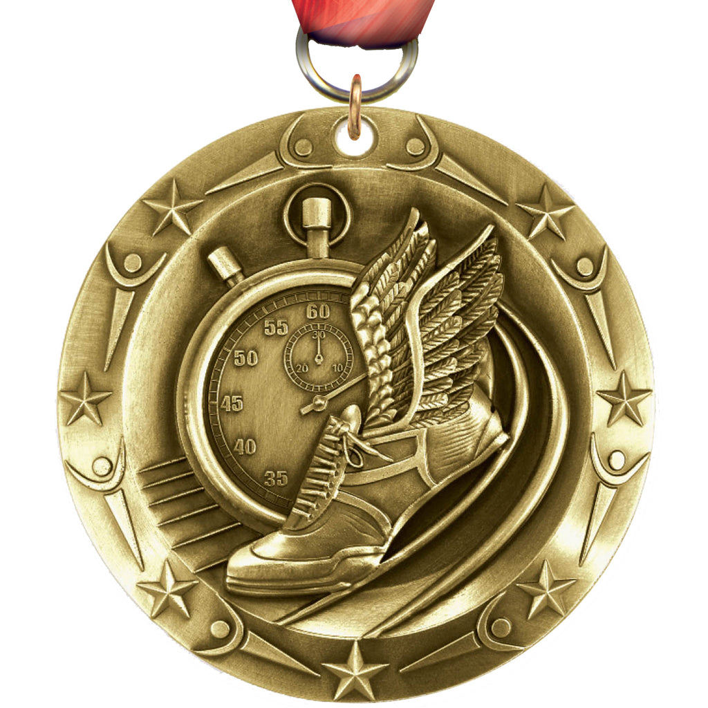 3" Track World Class Medal [MSWC3-TK]