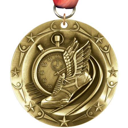 3" Track World Class Medal [MSWC3-TK]