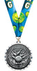 Bowling Diecast Medal with Diamond Cut Border- Silver [MM2DC-BW-S]