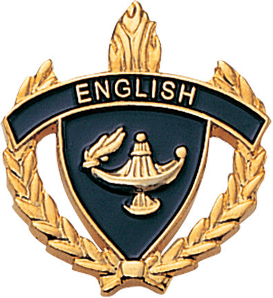 English 3D Enameled Scholastic Pin [PCM-WRT-ENG]