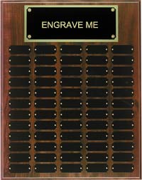 16"x20" Genuine Walnut 60 Plate Perpetual Plaque [PPJ60]