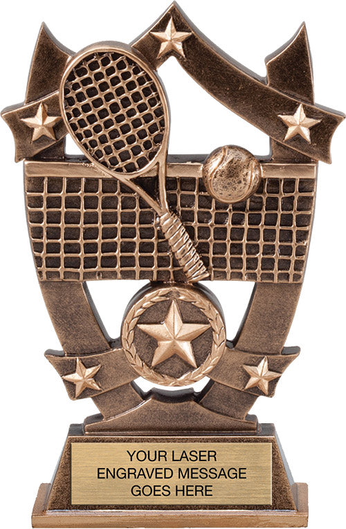 Tennis Arch Resin Trophy - 6.25"  [RMARC6-TN]