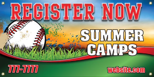 Vinyl Baseball Banners- Sunset