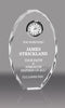 Oval Crystal Clock Award [CLK17-6-X]