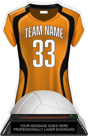 Volleyball Jersey Colorix-T Acrylic Trophy- Orange [TACR7-JSY-VB-ORG-Q]
