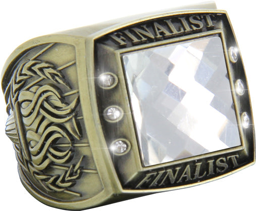 Finalist Championship Ring with Clear Center Stone- Gold [RGSJ-G-FIN-CLR]