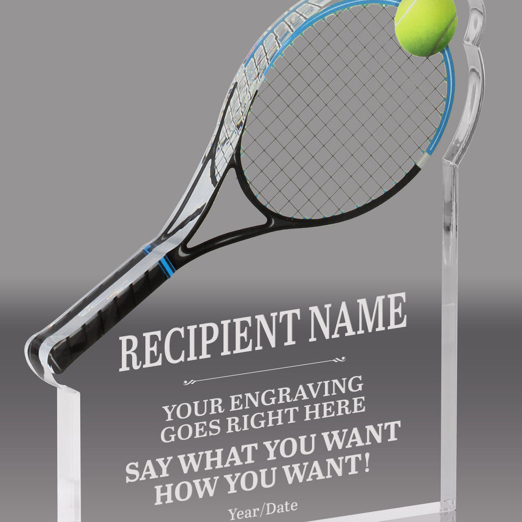 Tennis Racquet Acrylic Awards