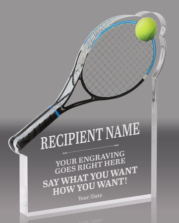 Tennis Acrylic Award - 6.75 x 5.75 inch [ATN-6-Q]