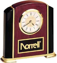 Rosewood & Black Stained Piano-Finish Table Top Clock [TDC866]