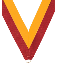 7/8 x 30 in. Red & Gold Neck Ribbon [NKRB-1017]