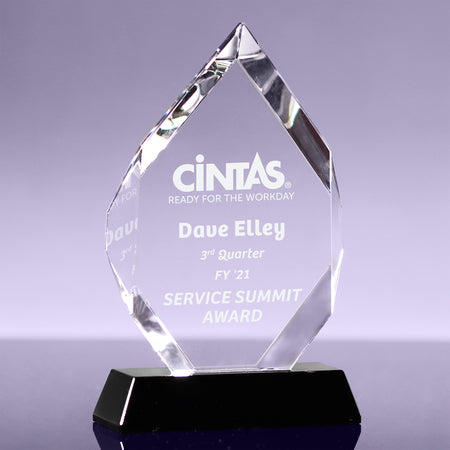 Optical Crystal Diamond on Black Base - 8.5 inch [CAW8BLK-X]