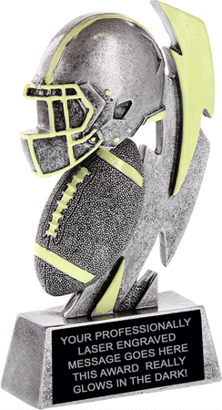 Football Glow Lightning 6" Resin Trophy [RCGLO-6-FB]