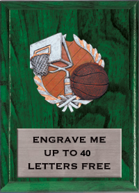 6"x8" Basketball Millennium Plaque [PMC68-BK]