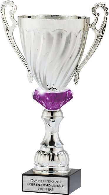 Diamond Riser Twist Silver Metal Cup - 11.5 inch [CMPDR62-11]