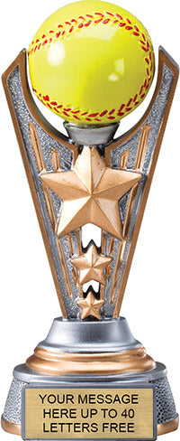 Softball Triple-Star Victory Resin Trophy [RMV6-SB]