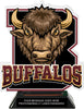 Buffalos Mascot Colorix-T Acrylic Trophy - 8.25 inch Maroon [TACR8-MSCT-BUF-MRN-Q]