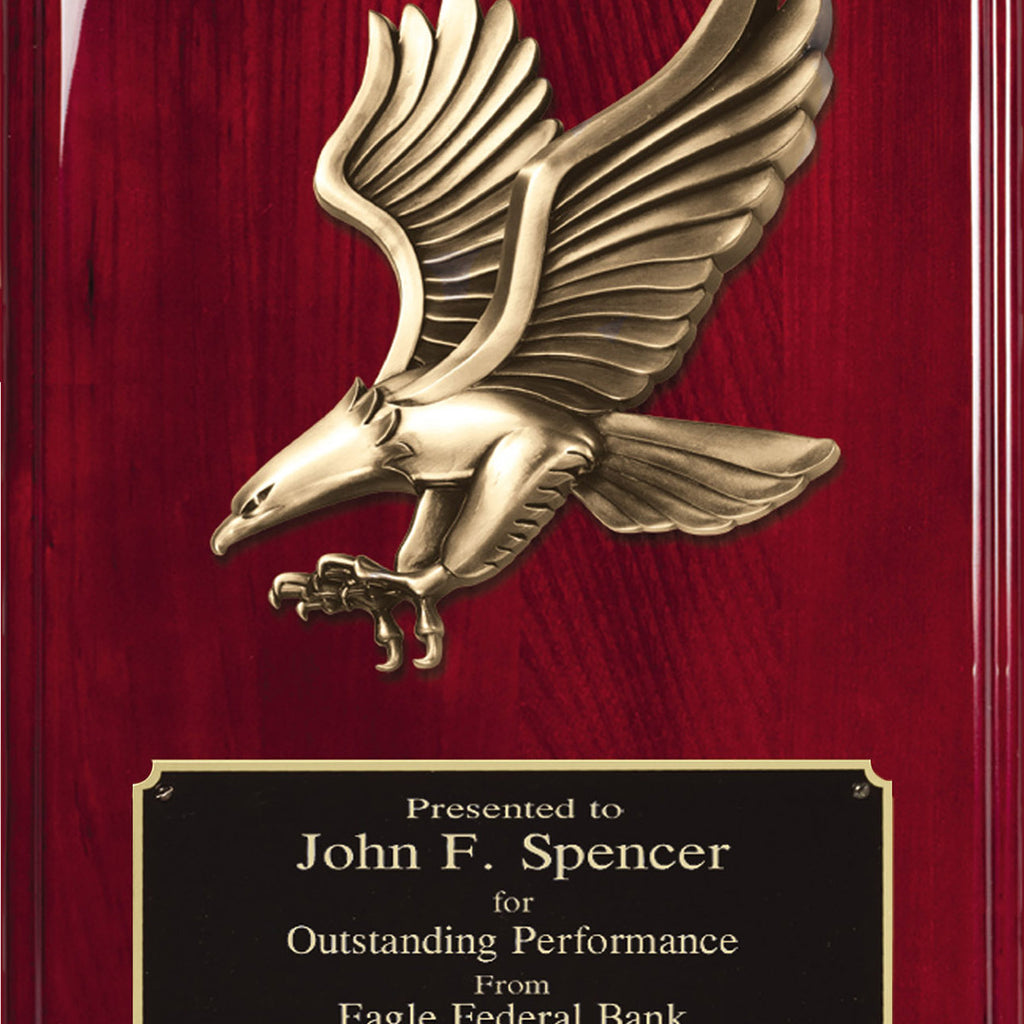 Rosewood Piano Finish Plaques with Eagle Castings