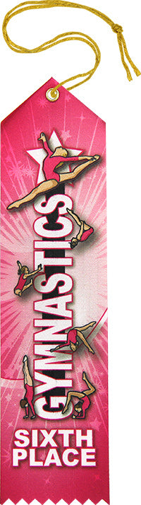Gymnastics - 6th Place Colormax Ribbon [RCMSPT-GG-6TH]