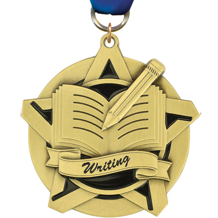 2.25" Writing Dynastar Medal [MPDSTR-WT]
