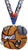Basketball Zomball Colorix-M Acrylic Medal - 5 inch [MACR5-ZMBL-BK-Q]