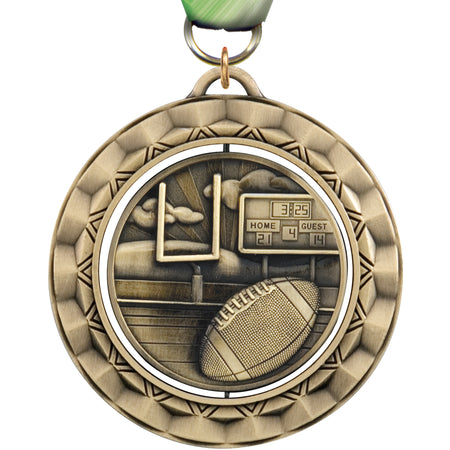 2 5/16" Football Spinning Medal [MSPN-FB]