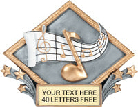 Music Color Diamond Resin Trophy [RCD75-MC]