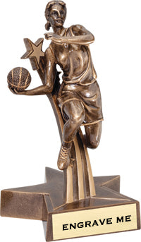 Basketball Superstar Resin Trophies [Female]