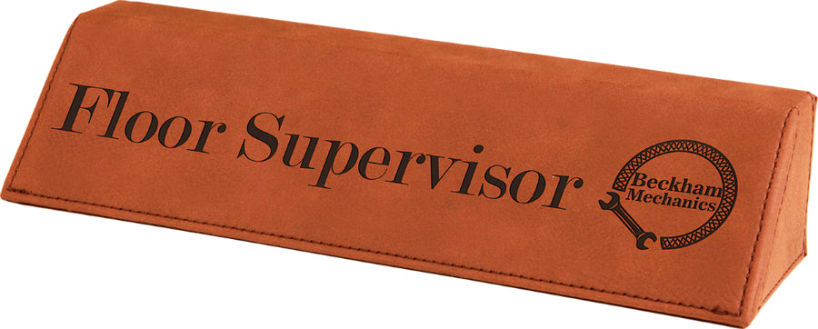 Rawhide Leatherette Desk Wedge Nameplate - 8.75 inch [NPJLW-428]