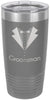Polar Camel 20 oz. Ringneck Dark Gray Vacuum Insulated Tumbler w/Clear Lid [TVIJ210]