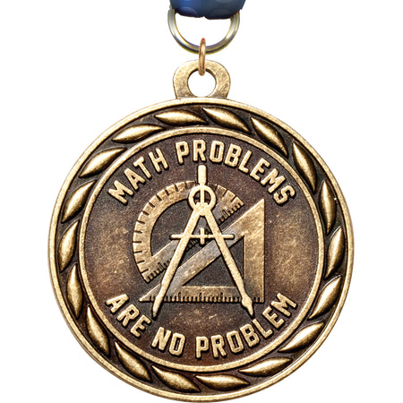 2" Math Problems Are No Problem Scholastic Medal- Gold [MM3KN2-MPANP]