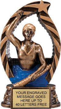 Swimming Female Star Flame Resin Trophy [RSF7-SWF]