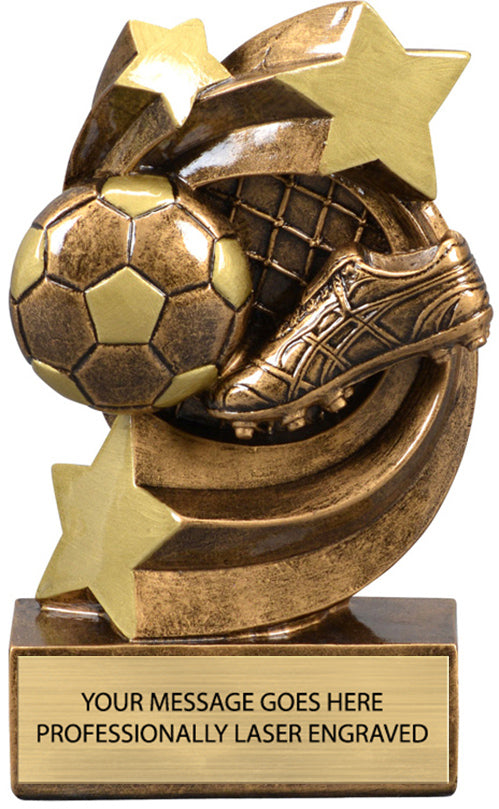 Soccer Star Swirl - 5.25" Resin Trophy [RPSS5-SC]