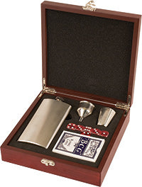 Rosewood Finish Flask Set [FLSKJ01]