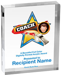 Coach Vibrix Acrylic Awards [3/4 inch thick]