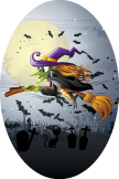 Halloween - Witch & Moon Oval Insert [OV-3678]