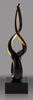 Black & Gold Art Glass Twist- 13 inch [AGC23]