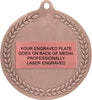 Knowledge Diecast Medal with Diamond Cut Border- Bronze [MM2DC-KN-B]
