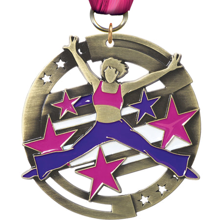 2.75" Dance Dimensional Color Medal [M3EM-DC]
