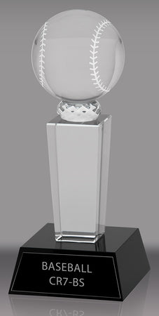 Crystal Baseball Award- 7 inch [CR7-BS-X]