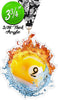 Fire & Water Billiards 9-Ball Colorix-M Acrylic Medal [MACR375-FW-BL9-Q]