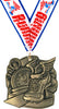 Track Sculpted 3D Medal [M25G-TK]