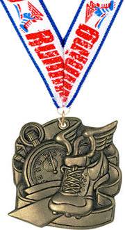 Track Sculpted 3D Medal [M25G-TK]