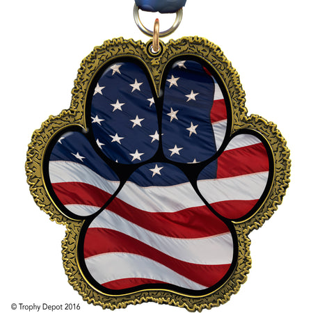 3.25" XL Paw Shaped Insert Medal - TD Exclusive! [MXLPAW-i]