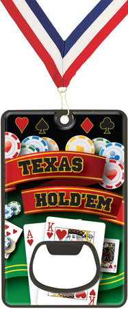 Bottle Opener with Magnetic Back- Texas Hold Em [MCAROP-PK-1013]