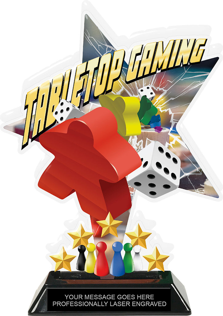 Tabletop Gaming Shattered Star Colorix Acrylic Trophy- 8.5 inch [TACR85-STR-TBLGAM-Q]