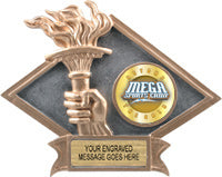 Custom Insert Victory Dimensional Diamond Resin Trophy [RXDJ6-VY]