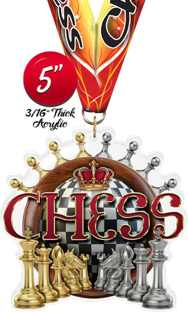 Chess Colorix-M Acrylic Medal [MACR5-CS-Q]